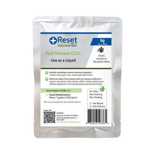 Reset Blue Pak 6g foil pouch — (6) 1g liquid tablets