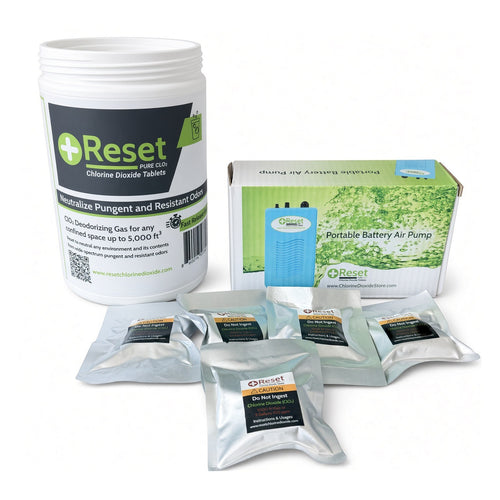 Reset Fast Gas 5,000 ft³ bundle contents — container, aerator and tablet pouches