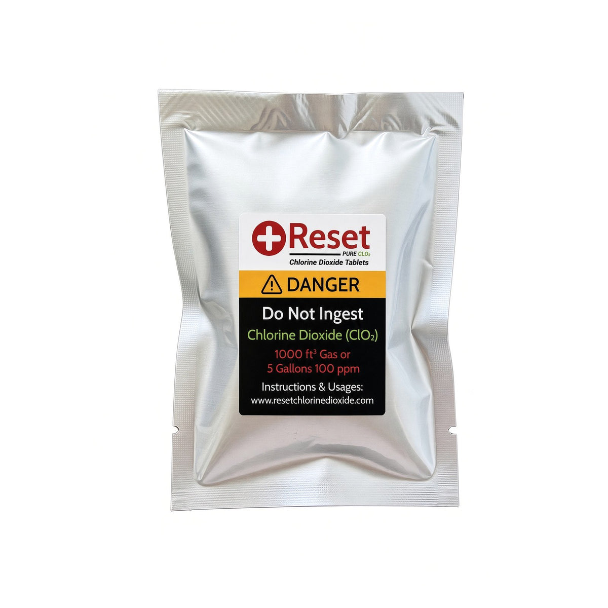 Reset Red 20g tablet pouch — 1,000 ft³ of gas or 5 gallons at 100 ppm