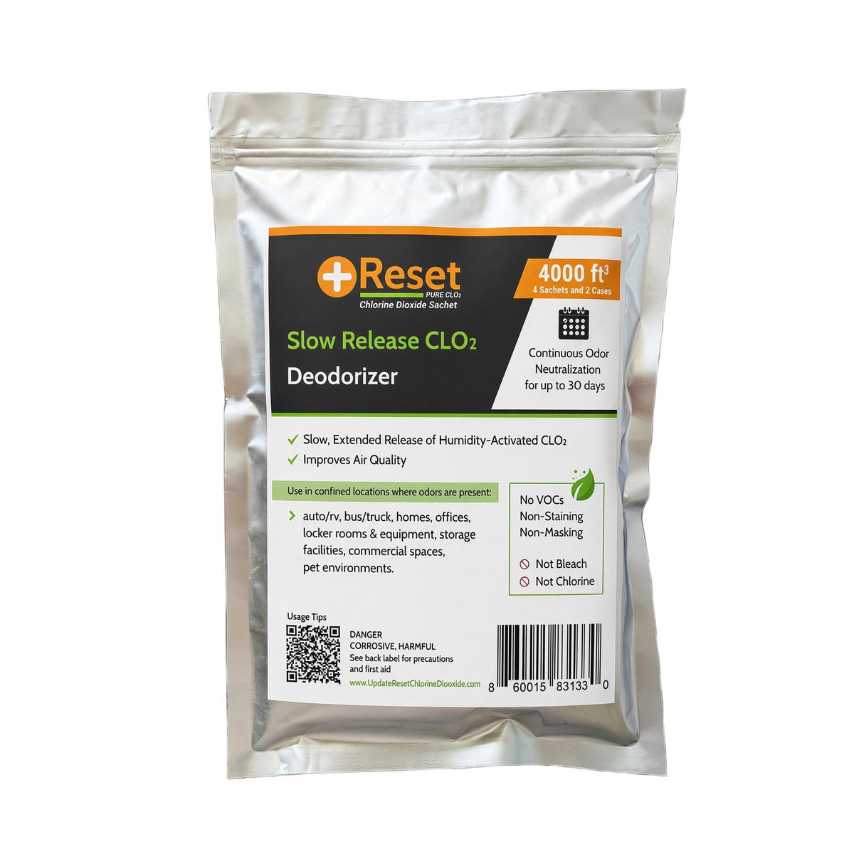 Reset Slow Release 4,000 ft³ — 4 sachets and 2 cases