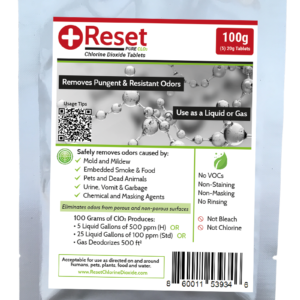 Front label of Reset Red 100g package
