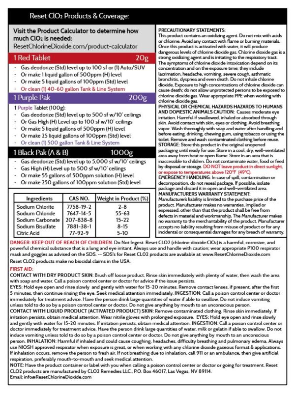 Reset Red Pak - 200g - Image 4